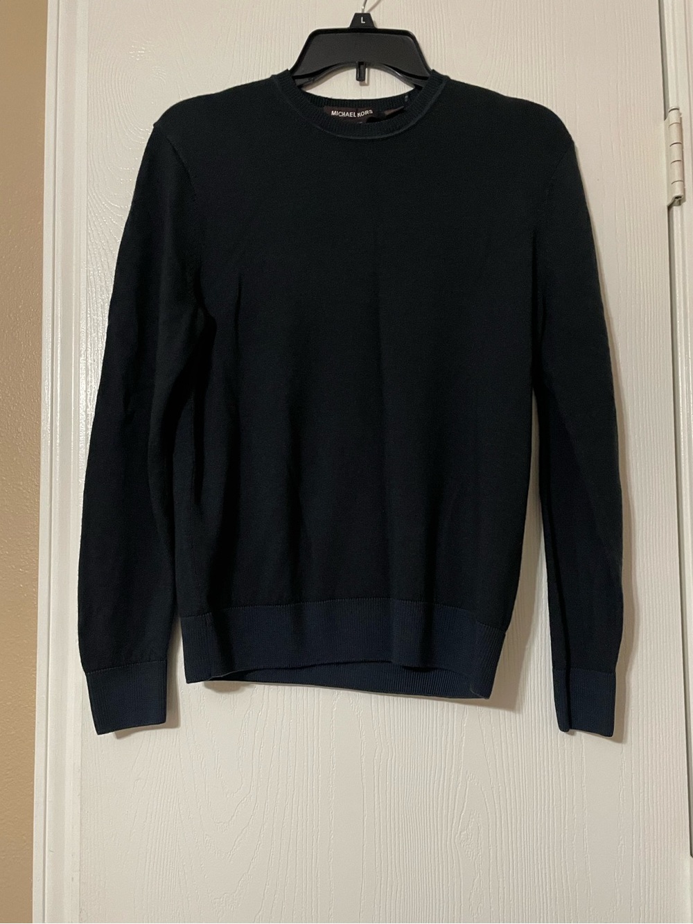 Michael Kors Men's Dark Navy Cotton Crewneck Sweater